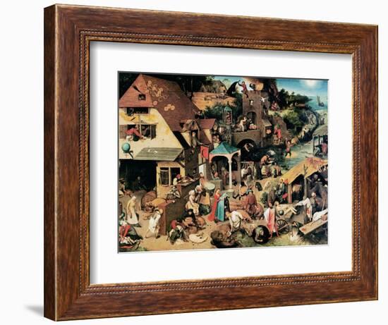 Netherlandish Proverbs, 1559-Pieter Bruegel the Elder-Framed Giclee Print