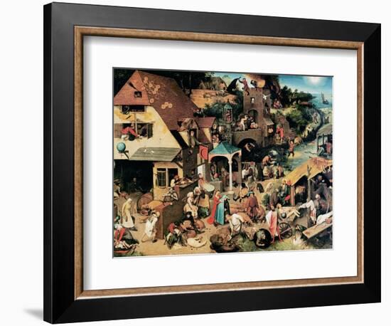 Netherlandish Proverbs, 1559-Pieter Bruegel the Elder-Framed Giclee Print