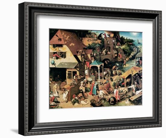 Netherlandish Proverbs, 1559-Pieter Bruegel the Elder-Framed Giclee Print