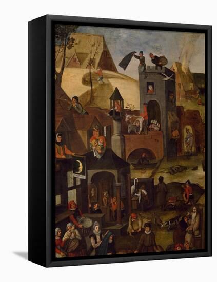 Netherlandish Proverbs, 1559-Pieter Brueghel the Younger-Framed Premier Image Canvas