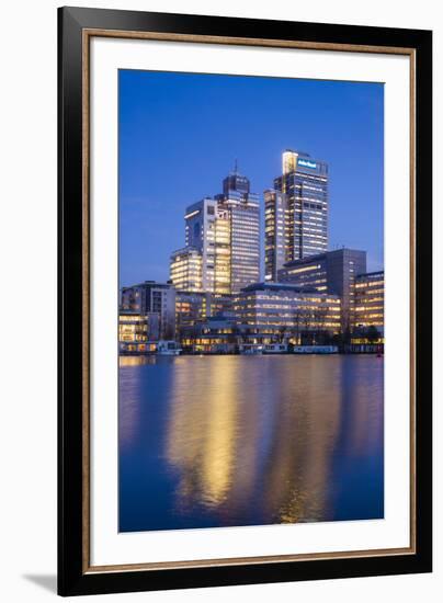 Netherlands, Amsterdam. Omval Commercial District, office towers-Walter Bibikow-Framed Premium Photographic Print