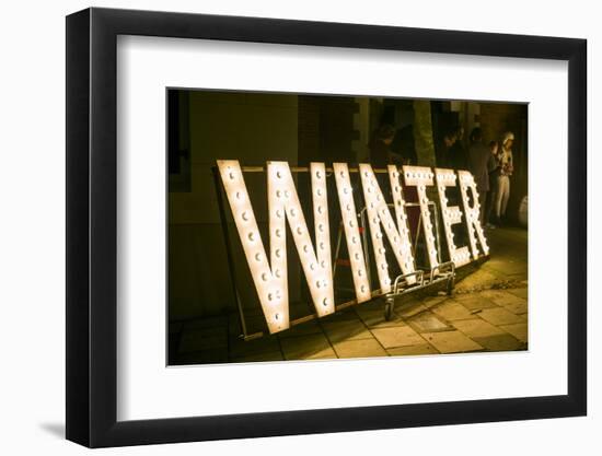 Netherlands, Amsterdam. Signs for the Winter Parade-Walter Bibikow-Framed Photographic Print