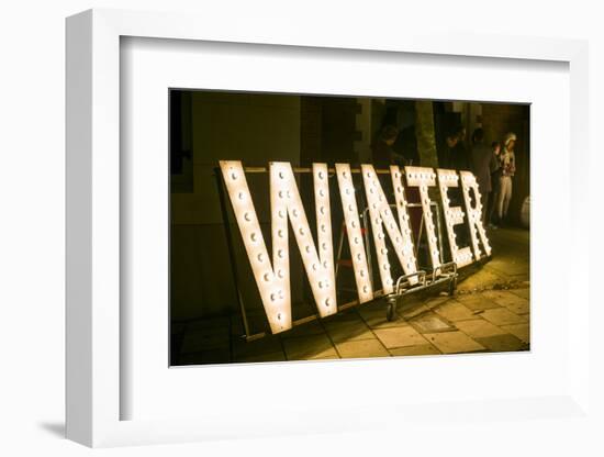 Netherlands, Amsterdam. Signs for the Winter Parade-Walter Bibikow-Framed Photographic Print