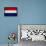 Netherlands Flag Design with Wood Patterning - Flags of the World Series-Philippe Hugonnard-Framed Stretched Canvas displayed on a wall