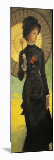 Netherlands, Gray, Woman with Parasol, 1878-null-Mounted Giclee Print