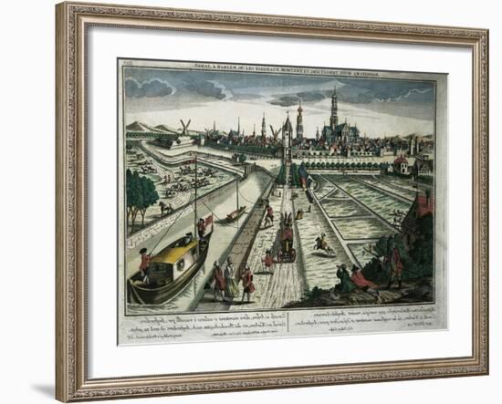Netherlands, Haarlem, View of the Canal-null-Framed Giclee Print