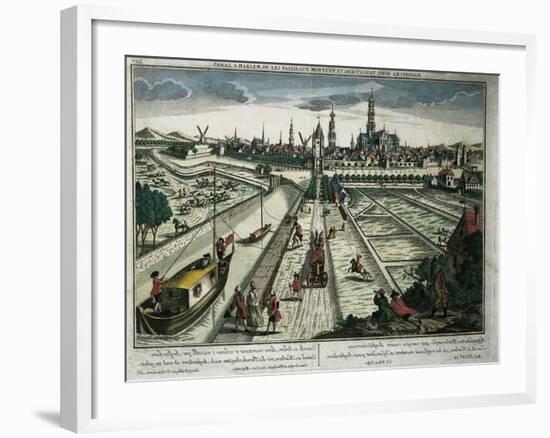 Netherlands, Haarlem, View of the Canal-null-Framed Giclee Print