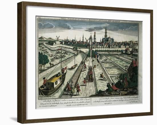 Netherlands, Haarlem, View of the Canal-null-Framed Giclee Print