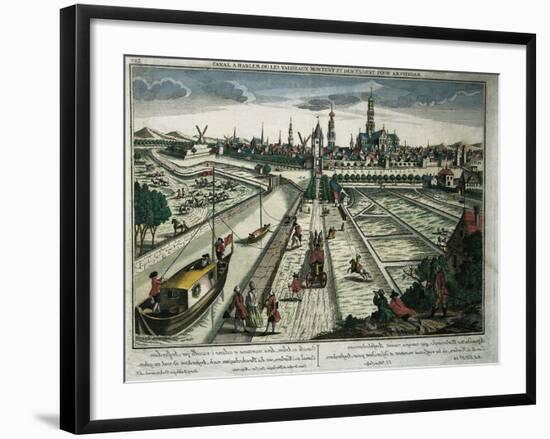Netherlands, Haarlem, View of the Canal-null-Framed Giclee Print