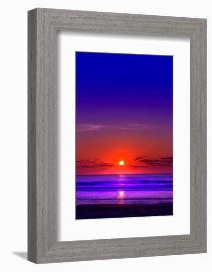 Netherlands, Holland, Beach on the West Frisian Island of Texel, North Holland, Sunset-Beate Margraf-Framed Photographic Print