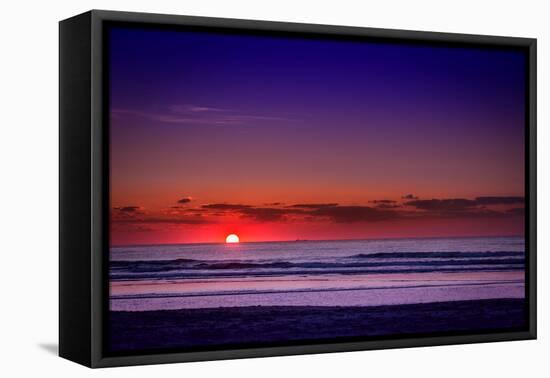 Netherlands, Holland, Beach on the West Frisian Island of Texel, North Holland, Sunset-Beate Margraf-Framed Premier Image Canvas