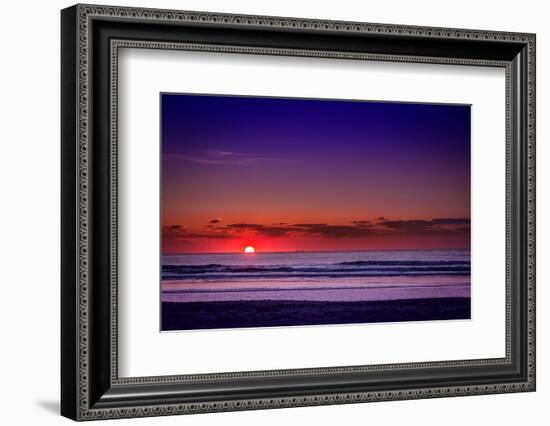 Netherlands, Holland, Beach on the West Frisian Island of Texel, North Holland, Sunset-Beate Margraf-Framed Photographic Print