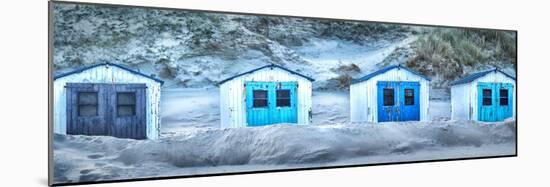 Netherlands, Holland, on the West Frisian Island of Texel, North Holland, Huts on the Beach-Beate Margraf-Mounted Photographic Print