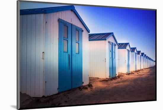 Netherlands, Holland, on the West Frisian Island of Texel, North Holland, Huts on the Beach-Beate Margraf-Mounted Photographic Print