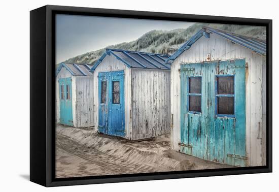 Netherlands, Holland, on the West Frisian Island of Texel, North Holland, Huts on the Beach-Beate Margraf-Framed Premier Image Canvas