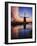 Netherlands, Kinderdijk, Sunrise along the canal with Windmills-Terry Eggers-Framed Photographic Print