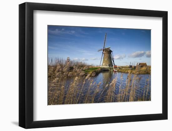 Netherlands, Kinderdijk. Traditional Dutch windmills-Walter Bibikow-Framed Photographic Print