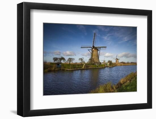 Netherlands, Kinderdijk. Traditional Dutch windmills-Walter Bibikow-Framed Photographic Print