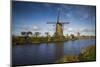 Netherlands, Kinderdijk. Traditional Dutch windmills-Walter Bibikow-Mounted Photographic Print