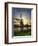 Netherlands, Kinderdijk. Windmill along the canal at sunset-Terry Eggers-Framed Photographic Print