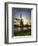 Netherlands, Kinderdijk. Windmill along the canal at sunset-Terry Eggers-Framed Photographic Print