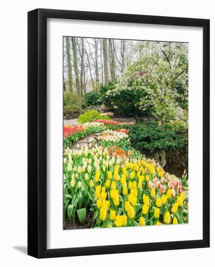 Netherlands, Lisse. Flower displays at Keukenhof Gardens.-Julie Eggers-Framed Photographic Print