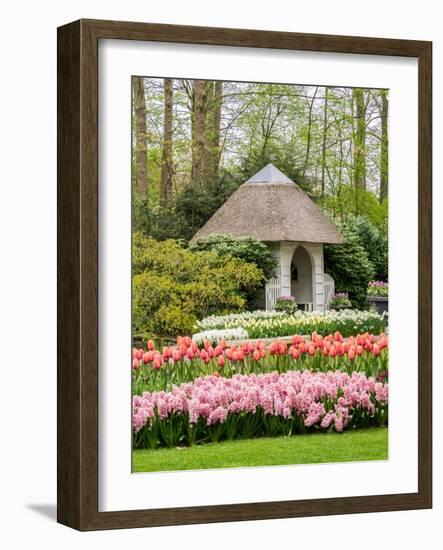 Netherlands, Lisse. Flower displays at Keukenhof Gardens.-Julie Eggers-Framed Photographic Print