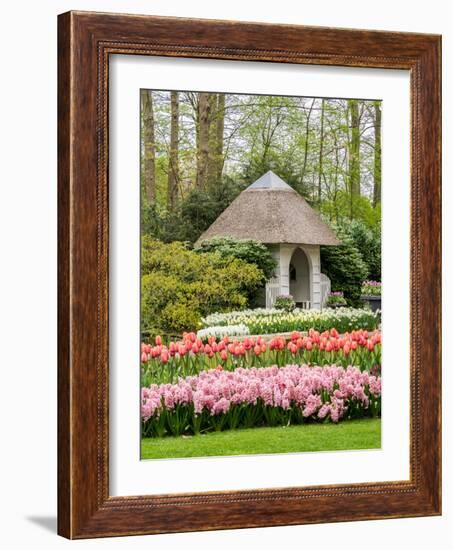 Netherlands, Lisse. Flower displays at Keukenhof Gardens.-Julie Eggers-Framed Photographic Print