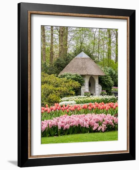 Netherlands, Lisse. Flower displays at Keukenhof Gardens.-Julie Eggers-Framed Photographic Print