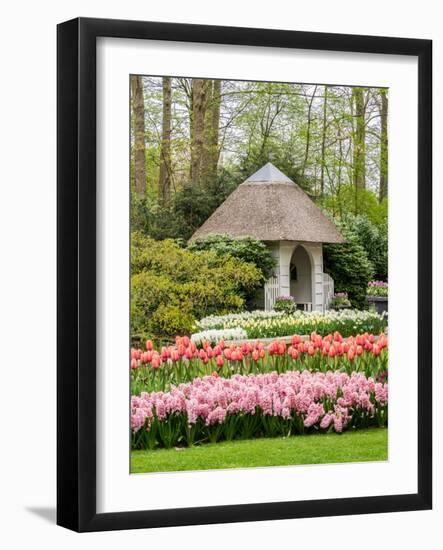 Netherlands, Lisse. Flower displays at Keukenhof Gardens.-Julie Eggers-Framed Photographic Print