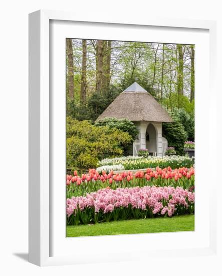 Netherlands, Lisse. Flower displays at Keukenhof Gardens.-Julie Eggers-Framed Photographic Print