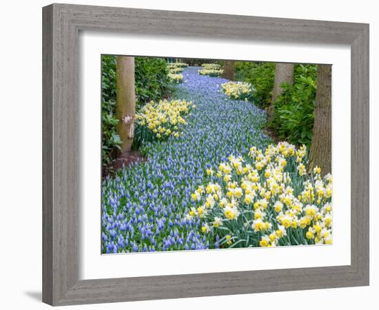 Netherlands, Lisse. Flower displays at Keukenhof Gardens.-Julie Eggers-Framed Photographic Print