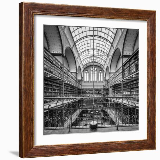 Netherlands, North Holland, Amsterdam. Cuypers Library in the Rijksmuseum, the largest and oldest a-Jason Langley-Framed Photographic Print