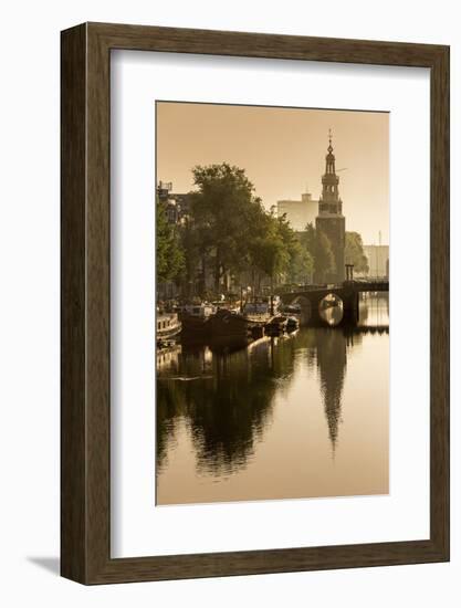 Netherlands, North Holland, Amsterdam. Montelbaan Tower at Oude Schans-Francesco Iacobelli-Framed Photographic Print