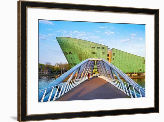 Netherlands, North Holland, Amsterdam. Science Center NEMO science museum, designed by Renzo Piano.-Jason Langley-Framed Photographic Print