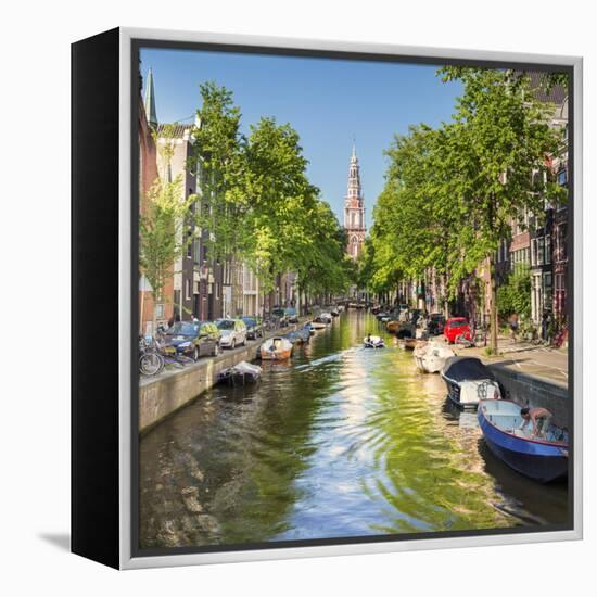 Netherlands, North Holland, Amsterdam. the Zuiderkerk Bell Tower-Francesco Iacobelli-Framed Premier Image Canvas