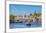 Netherlands, North Holland, Haarlem. A boat in front of the Gravestenenbrug drawbridge on the Spaar-Jason Langley-Framed Photographic Print