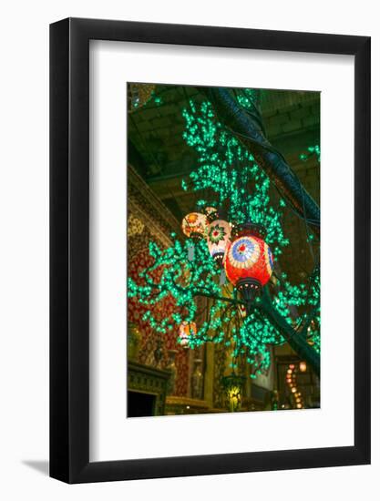 Netherlands, Rotterdam. Middle eastern-themed lamps and lights-Walter Bibikow-Framed Photographic Print