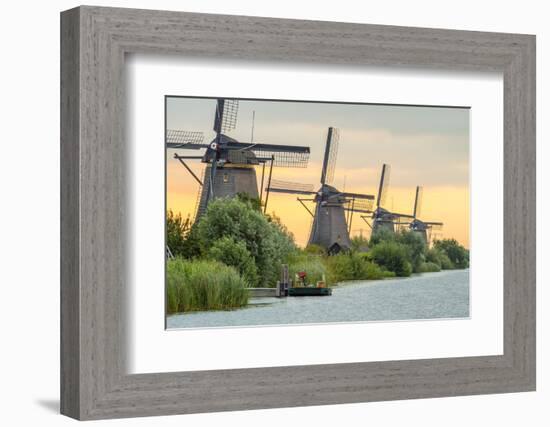 Netherlands, South Holland, Kinderdijk (Unesco World Heritage Site)-Alan Copson-Framed Photographic Print