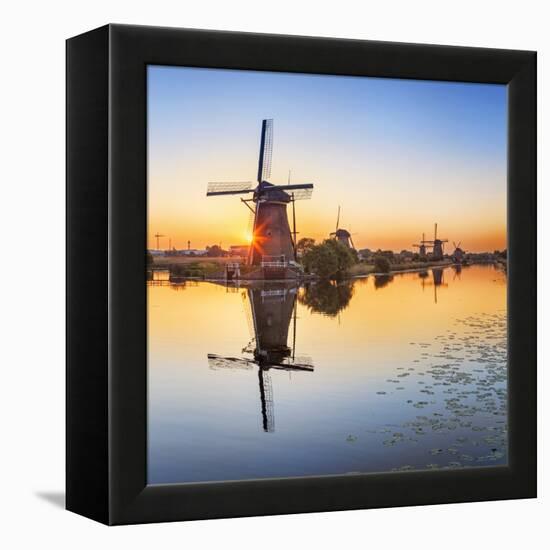 Netherlands, South Holland, Kinderdijk. Windmills-Francesco Iacobelli-Framed Premier Image Canvas