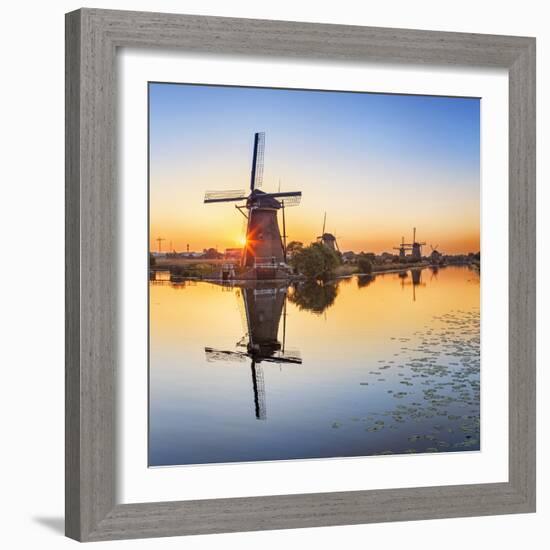 Netherlands, South Holland, Kinderdijk. Windmills-Francesco Iacobelli-Framed Photographic Print