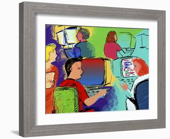 Network-Diana Ong-Framed Giclee Print