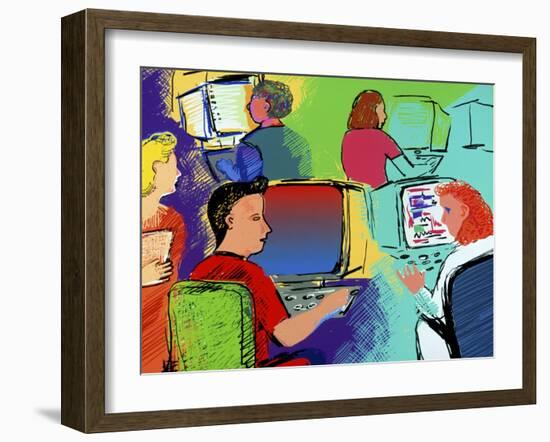 Network-Diana Ong-Framed Giclee Print