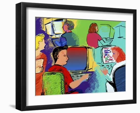 Network-Diana Ong-Framed Giclee Print