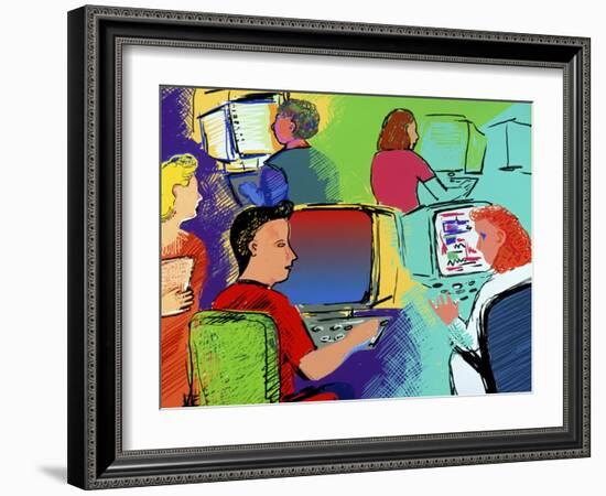 Network-Diana Ong-Framed Giclee Print