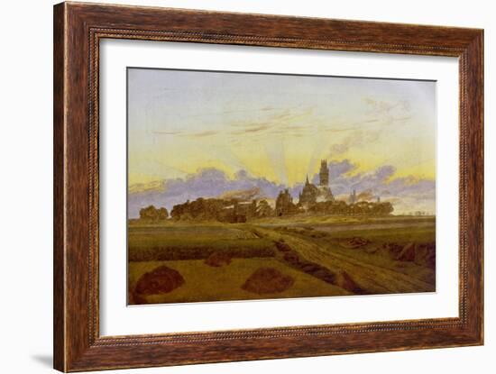 Neubrandenburg Burning, 1835-Caspar David Friedrich-Framed Giclee Print