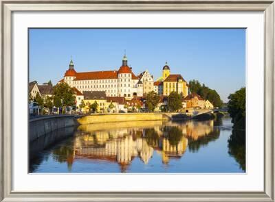 Neuburg Castle Reflected in the River Danube, Neuburg, Neuburg- Schrobenhausen, Bavaria, Germany' Photographic Print - Doug Pearson |  Art.com