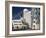 Neuer Zollhof Office Buildings with Rheinturm in Background, Medienhafen, Dusseldorf, Germany, Euro-David Clapp-Framed Photographic Print