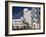 Neuer Zollhof Office Buildings with Rheinturm in Background, Medienhafen, Dusseldorf, Germany, Euro-David Clapp-Framed Photographic Print