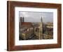 Neues Rathaus and Marienplatz from the Tower of Peterskirche, Munich, Germany-Gary Cook-Framed Photographic Print